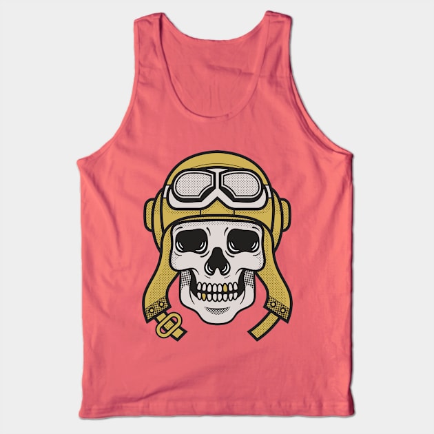 skull pilot Tank Top by candramei